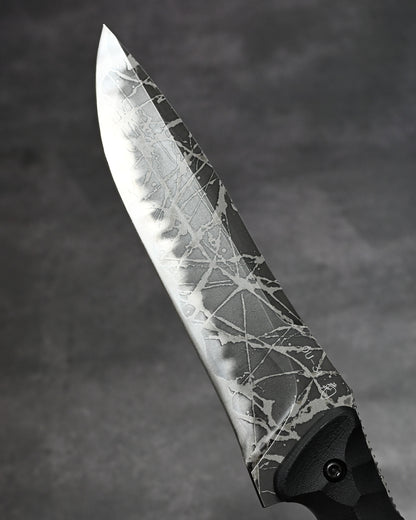 バサラ　松田菊男作  日本製 固定刃ナイフ  OU-31 鋼 × ブラック G-10