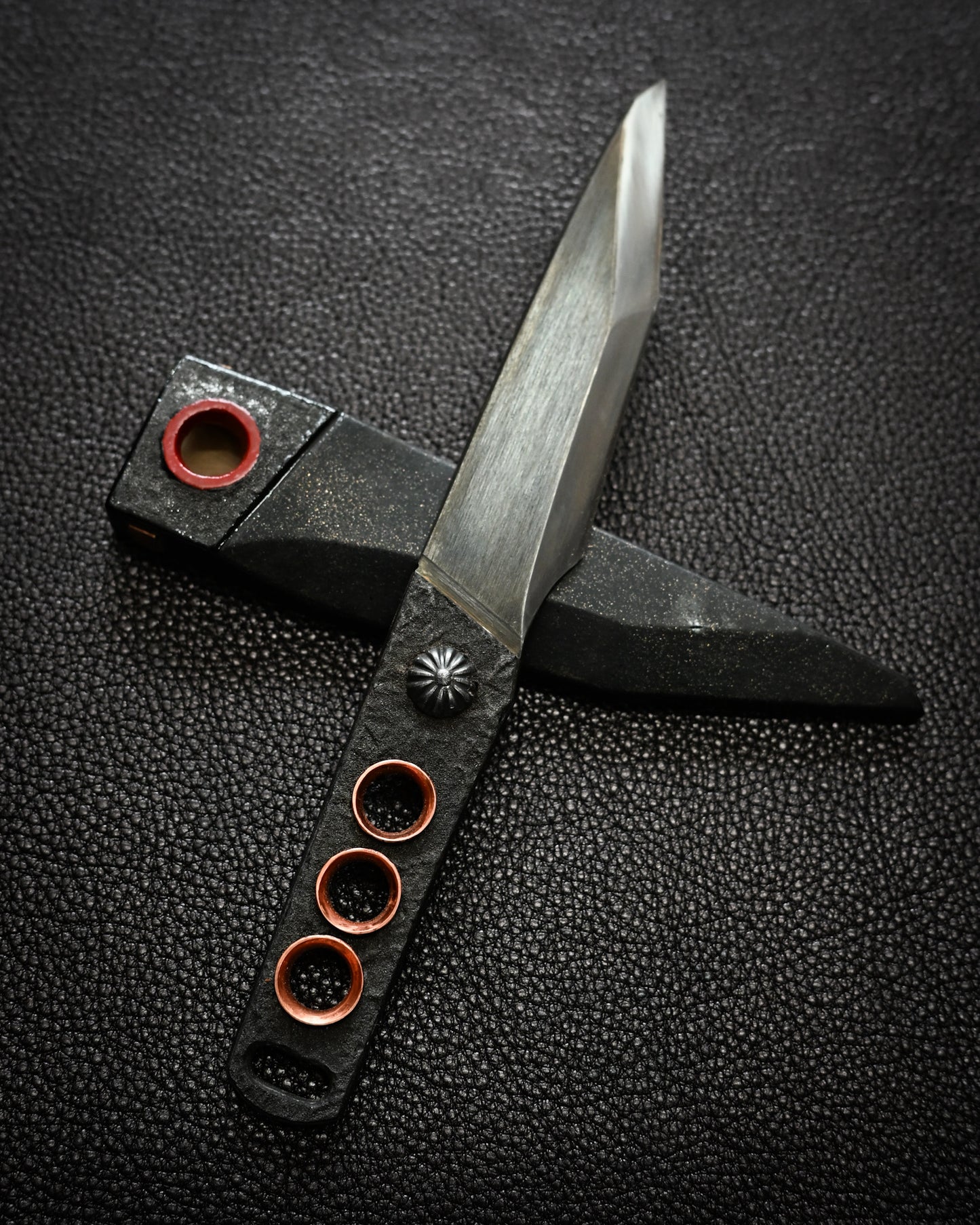 Recommended Artist Yukio Nibu One-Off Custom Knife No. R8-8 Forged from Vintage Hand-Forged Blade Steel