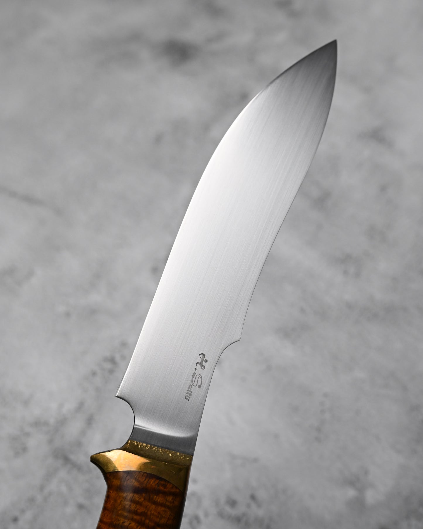 Japan Made Hiroshi Saito Handmade Gin3 Outdoor Knife｜Snakewood Handle｜Vegetable-Tanned Leather Sheath