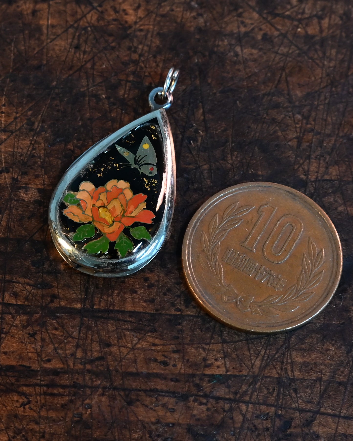 Elegant Mini Peony Necklace - Handmade Art by Katsuhiko Miura, Prosperous Peony & Butterfly Design Letter Opener