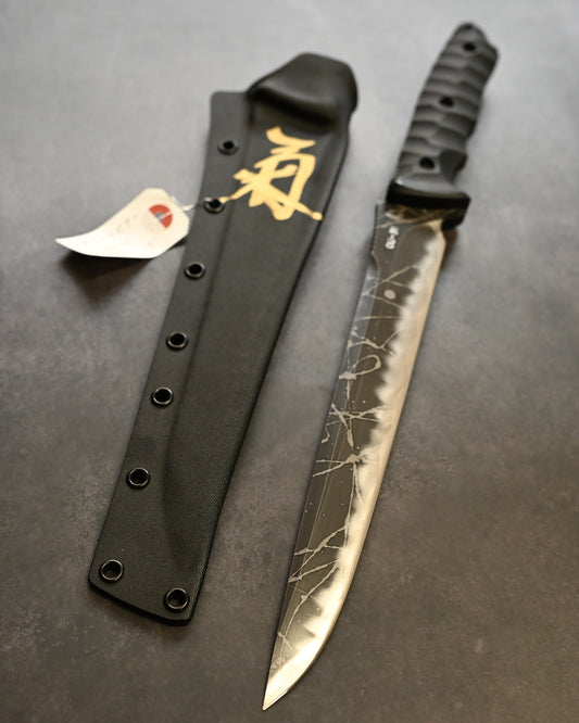 Kobe Exhibition Limited Extremely Rare Extra Thick Kiku Knives Kikuo Matsuda Stout Spear OU31 Steel Black G10