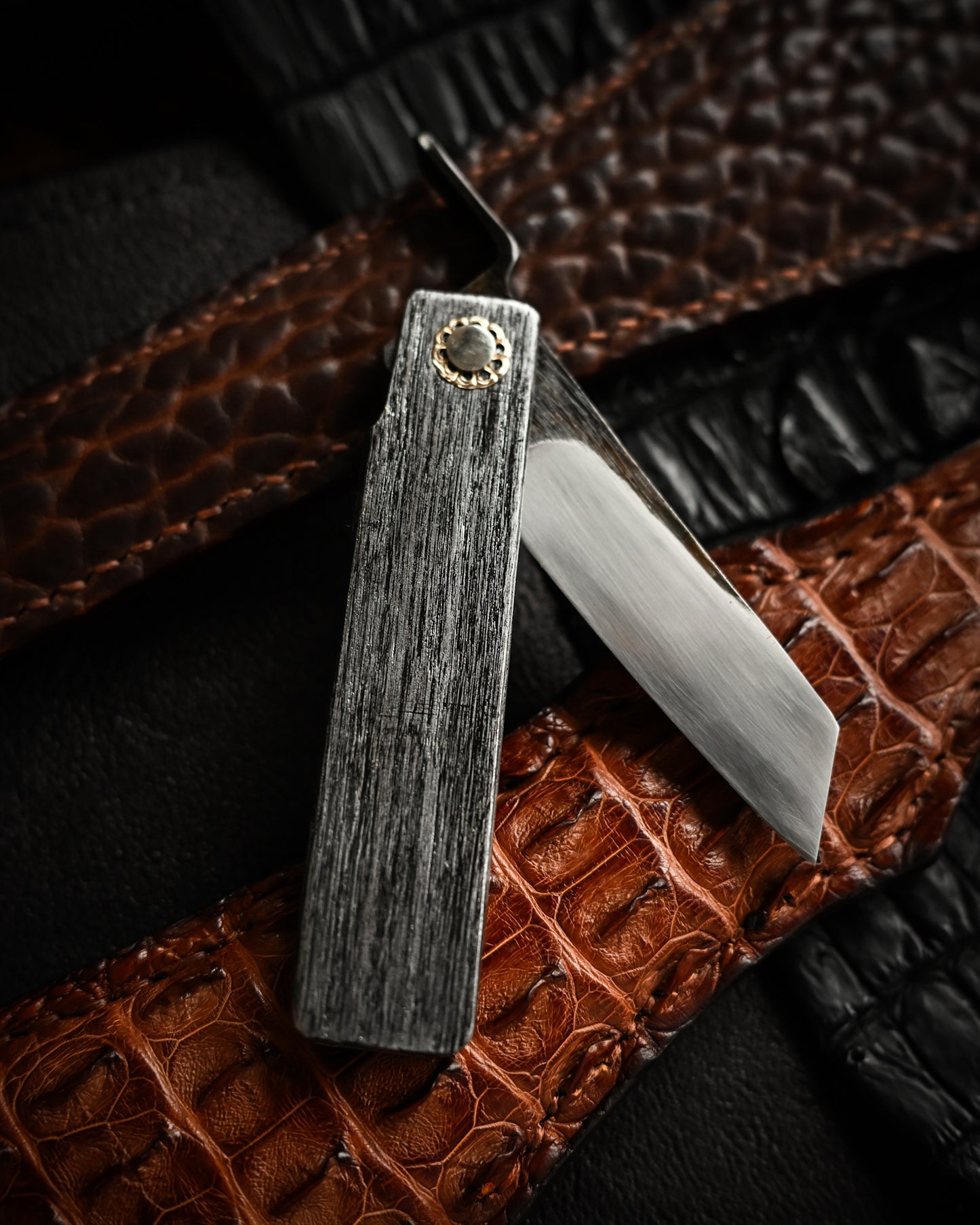 日本製 田代雅之 S707 One-Off 青紙 肥厚守 EDC カスタムフォールディングナイフ