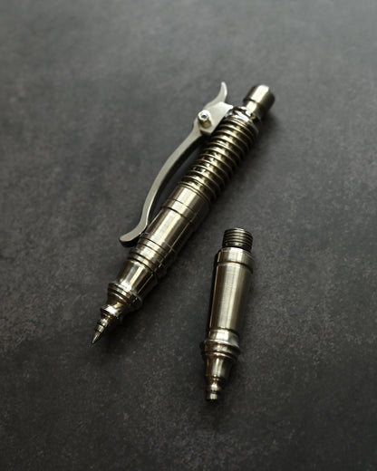 Hidetoshi Nakayama Bolt-Action Rotating Pen – Hidden Mechanism, Dual-Length Design