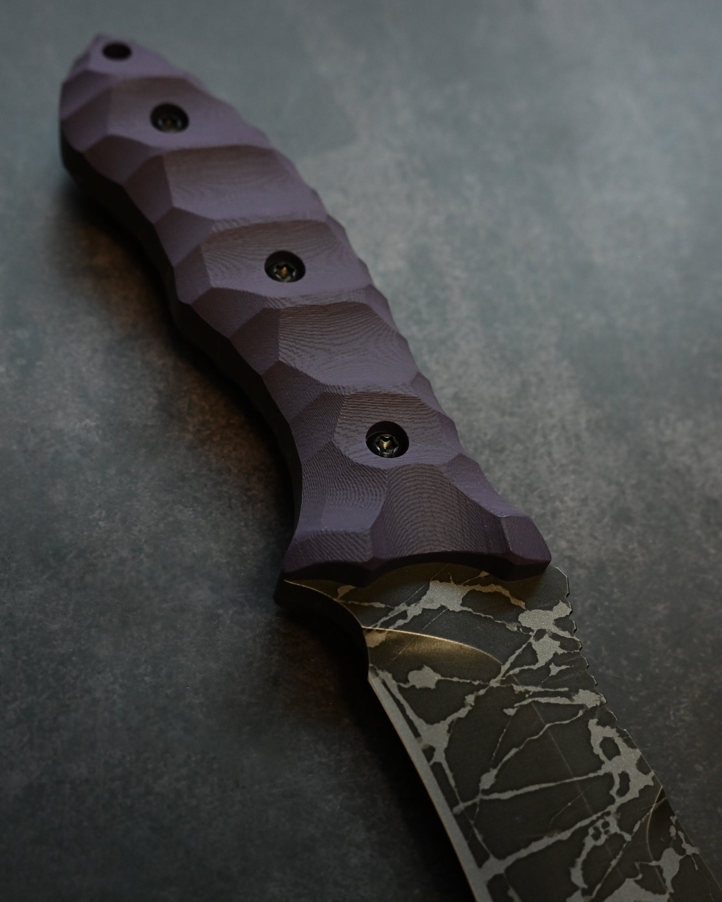 極稀少｜琵琶湖展会版｜松田昌之（松田菊男の二代目）「紫電 Shiden」｜OU-31 極厚アウトドア直刀｜G10ハンドル