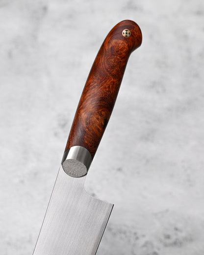Japan Made Hiroshi Saito Handmade SG2 Chef Knife｜Karin Wood Handle｜Hand-Brushed Blade