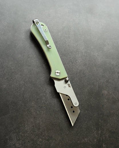 NUKNIVES Jade Green G10 Handle Quick-Open Replaceable Blade Utility Knife | Kumpanter U23