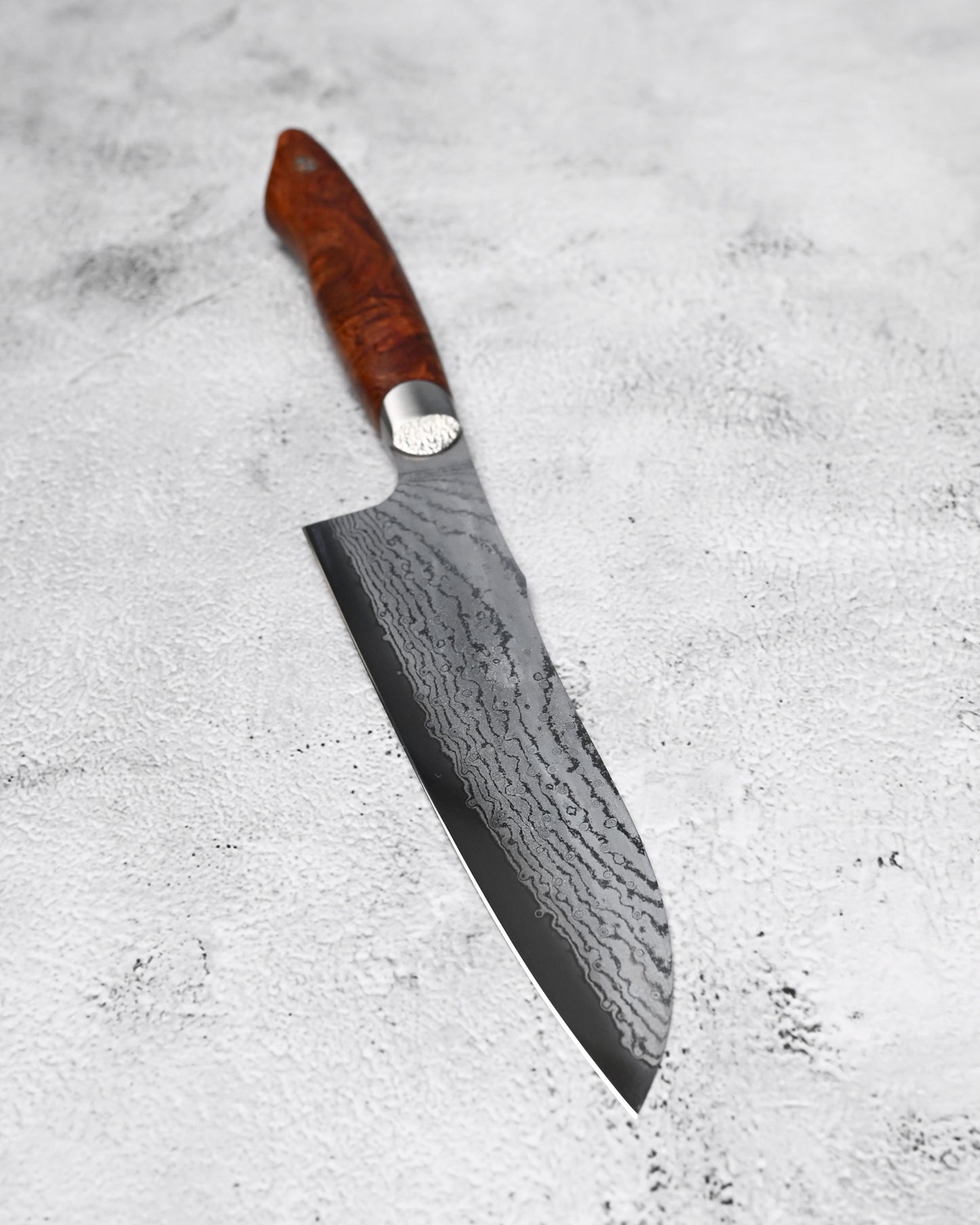 Japan Made Hiroshi Saito Handmade SG2 Damascus Chef Knife｜Karin Wood Handle｜Hand-Polished Blade