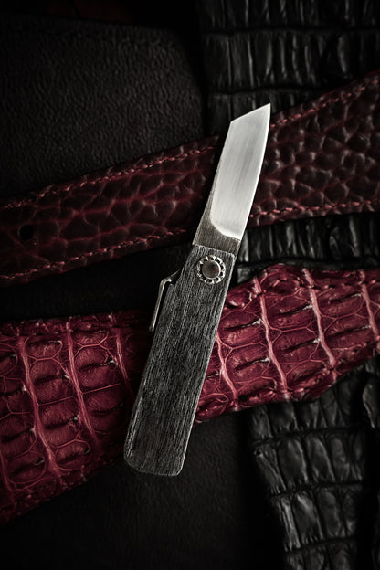 日本製 田代雅之 S702 One-Off 青紙 肥厚守 EDC カスタムフォールディングナイフ
