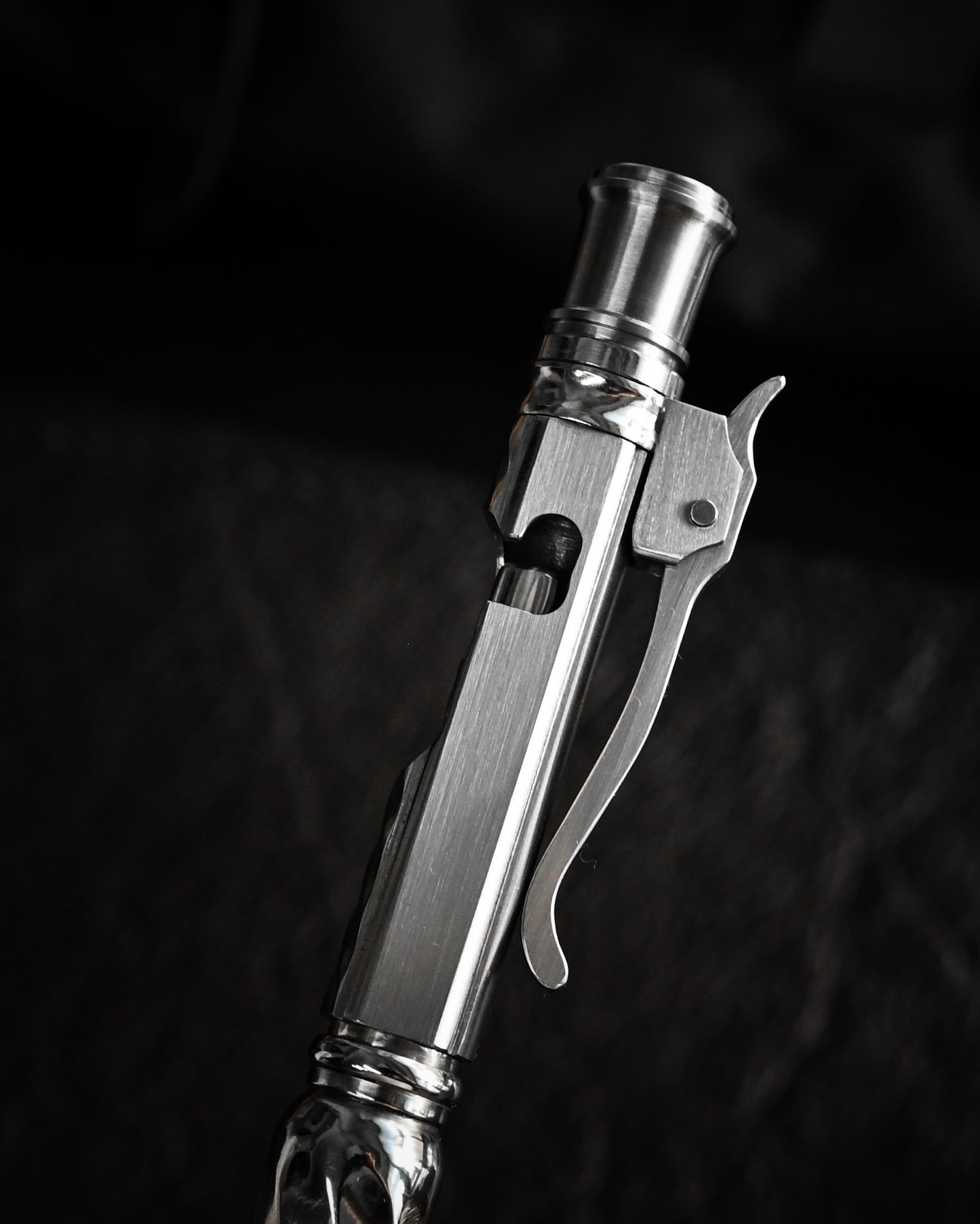 Hidetoshi Nakayama Custom Tactical Pen  Twist Pattern Body ＋Damascus Blade Head