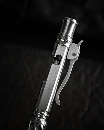 Hidetoshi Nakayama Custom Tactical Pen  Twist Pattern Body ＋Damascus Blade Head