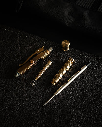 Hidetoshi Nakayama New Custom Tactical Pen Twist Pattern Body ＋ Damascus Blade Head