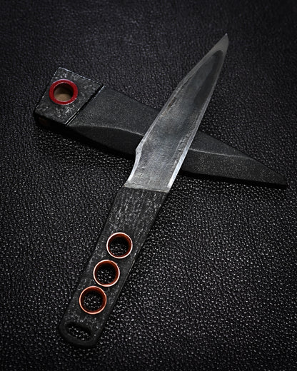 Recommended Artist Yukio Nibu One-Off Custom Knife No. R8-10 Forged from Vintage Hand-Forged Blade Steel