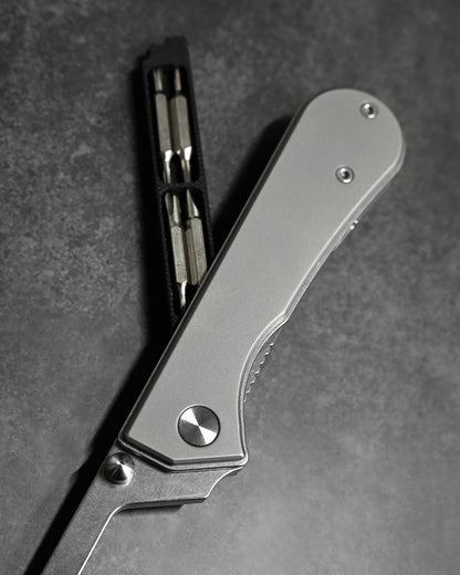 NUKNIVES T33 Multi-Functional Folding Screwdriver – Titanium Alloy Handle (Includes EDC Pouch)