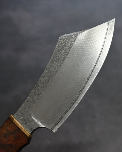 Sunizumi Knives “Little Brown” Full Custom Outdoor Bunka Knife SPG2 Damascus (#6)