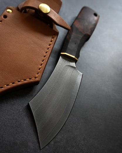 Sunizumi Knives “Little Brown” Full Custom Outdoor Bunka – R2 Laminated Steel (#2)