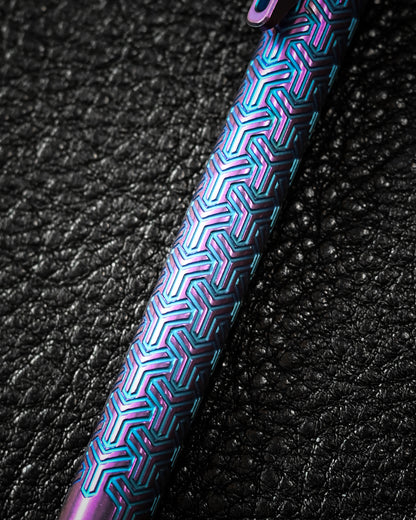 TACRAY Titanium Bolt Action Pen sunizumi Interlock pattern