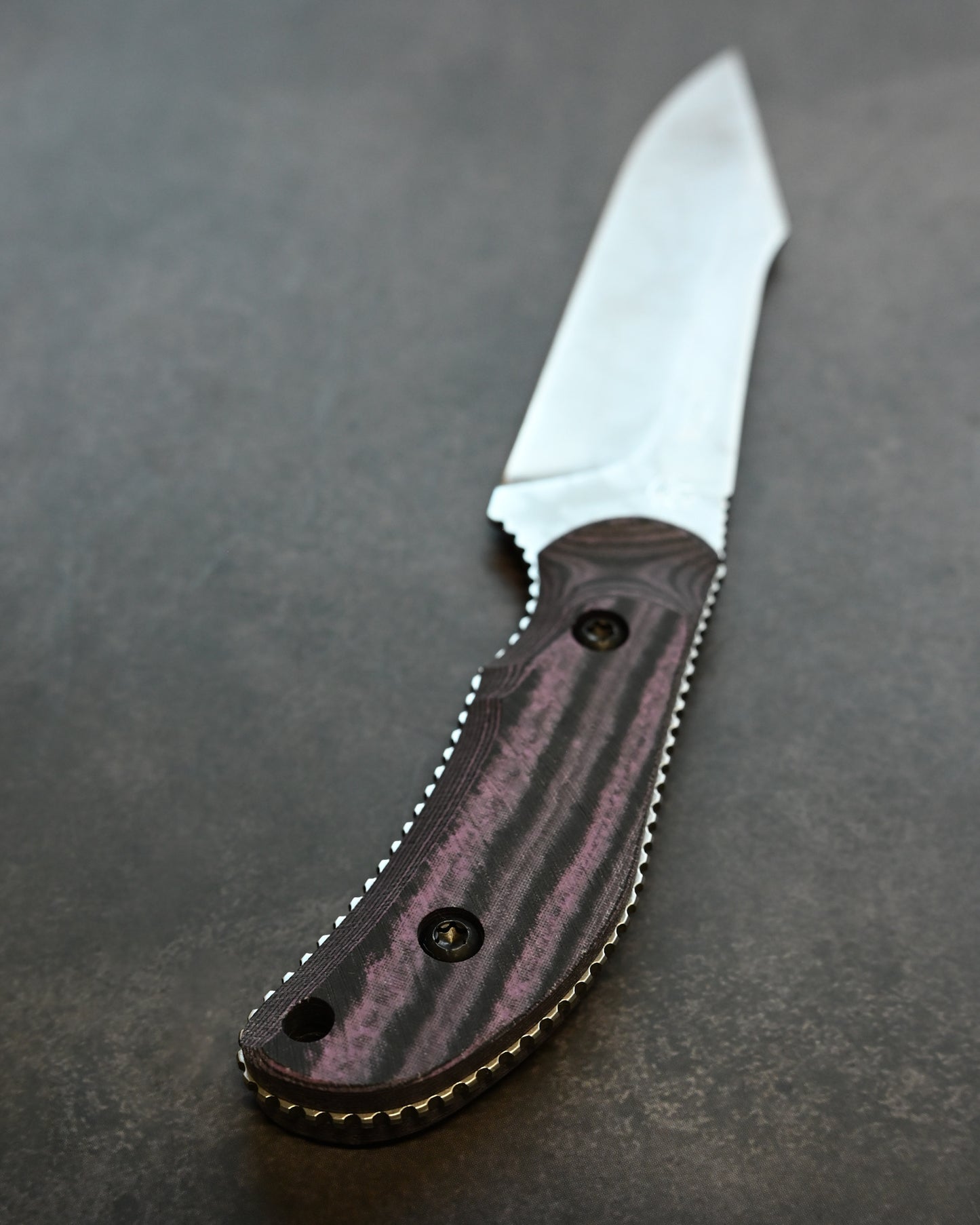 Limited Edition｜Kiku Matsuda × Masayuki Matsuda “Gonzui”｜14C28N Outdoor Fixed Blade｜Layered Linen Micarta Handle｜Handmade in Japan