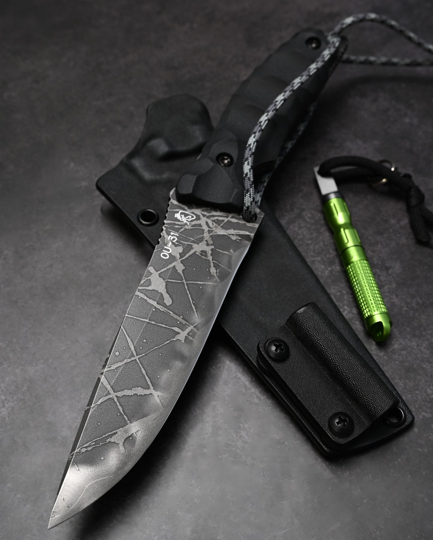 KIKUKNIVES AOKITAKAZE Rare Ginza Exhibition Edition – OU-31 Steel, Black G10 Handle, Personally Signed
