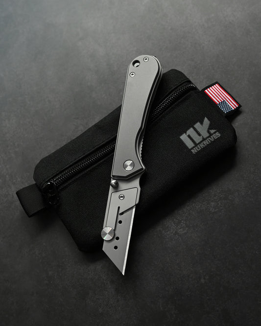 NUKNIVES Titanium Quick-Open Replaceable Blade Utility Knife  Kumpanter U23