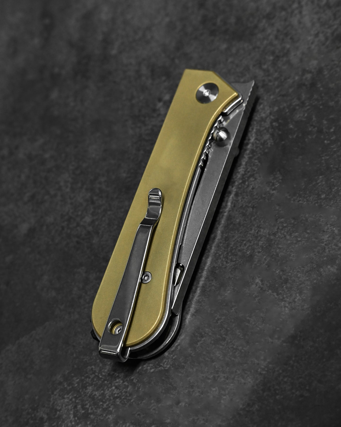 NUKNIVES T33 Multi-Functional Folding Screwdriver – Brass Handle (Includes EDC Pouch)