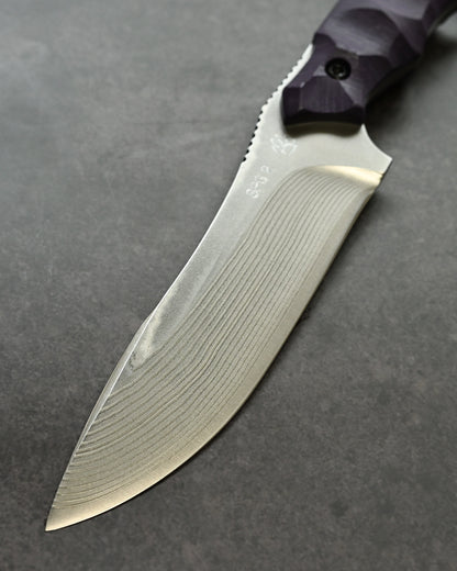 Kikuknives Badger | SPG-2 × Purple G10 | Masayuki Custom Knife [KIKU-BAG]