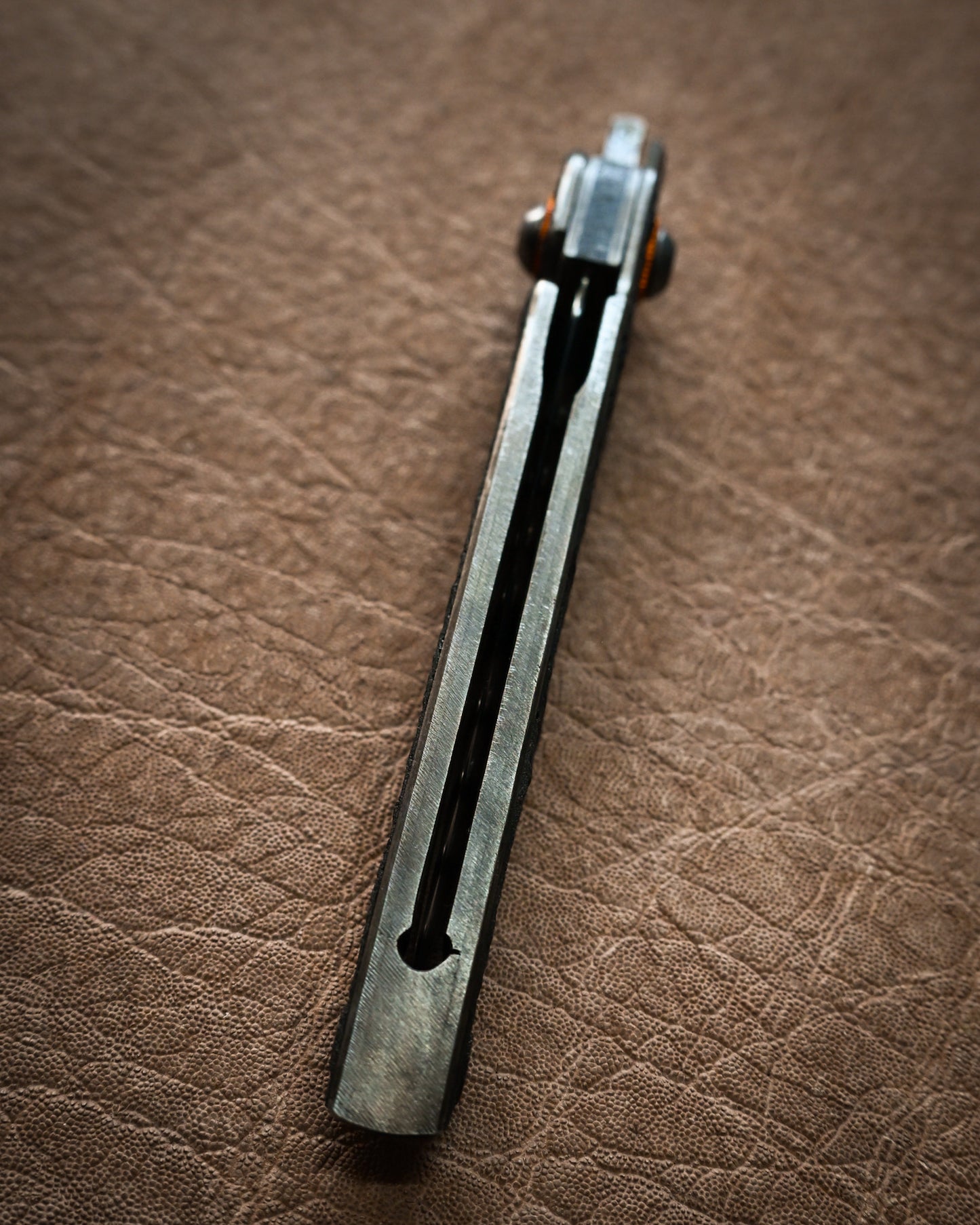 推薦作家・極希少 二部幸夫作 東京展示会モデル No.R8-2 「肥厚守」カスタムフォールディングナイフ