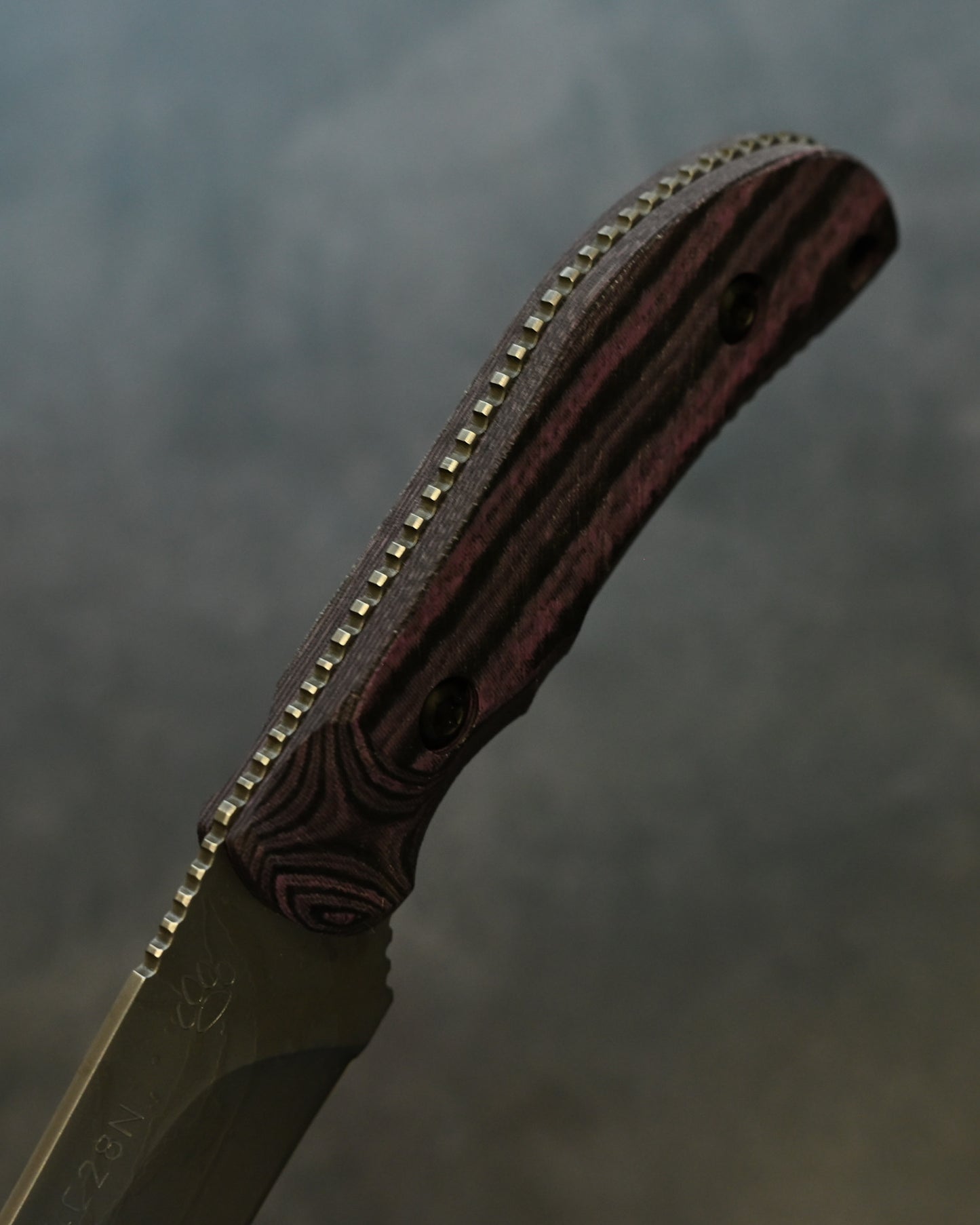 Limited Edition｜Kiku Matsuda × Masayuki Matsuda “Gonzui”｜14C28N Outdoor Fixed Blade｜Layered Linen Micarta Handle｜Handmade in Japan