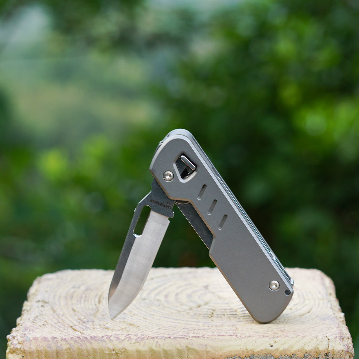 TC4 Titanium Handle Scale Set Compatible with T4 for DIY Replacement Stonewashed finish