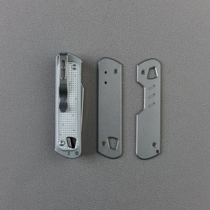 TC4 Titanium Handle Scale Set Compatible with T4 for DIY Replacement Stonewashed finish