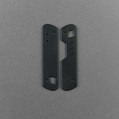 TC4 Titanium Handle Scale Set for T4, PVD Black Stonewashed, DIY Replacement
