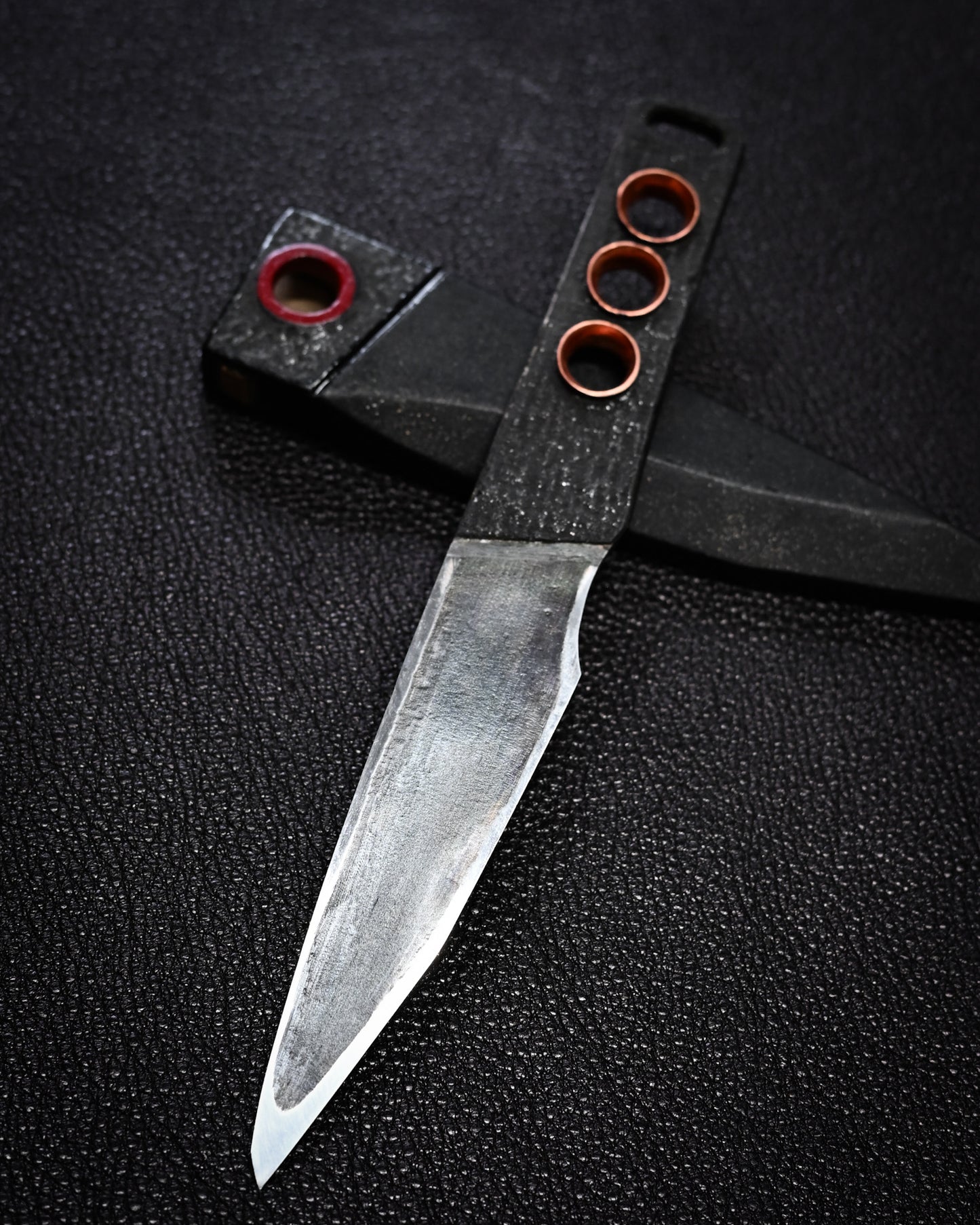 Recommended Artist Yukio Nibu One-Off Custom Knife No. R8-10 Forged from Vintage Hand-Forged Blade Steel