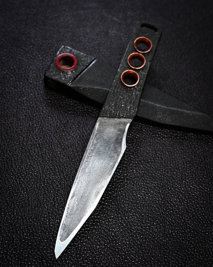 Recommended Artist Yukio Nibu One-Off Custom Knife No. R8-10 Forged from Vintage Hand-Forged Blade Steel
