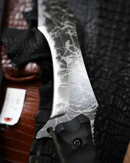 Kiku Matsuda Kikuknives Soryu (Blue Dragon) Ginza Exhibition Edition | Popular Masterpiece Hand-Signed OU-31 Steel Custom Sheath Ultra-Rare Collectible