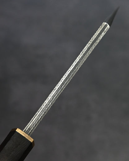 Sunizumi Knives “Little Brown” Full Custom Outdoor Bunka Knife R2 Damascus (#8)