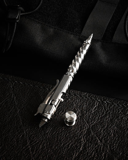 Hidetoshi Nakayama Custom Tactical Pen  Twist Pattern Body ＋Damascus Blade Head