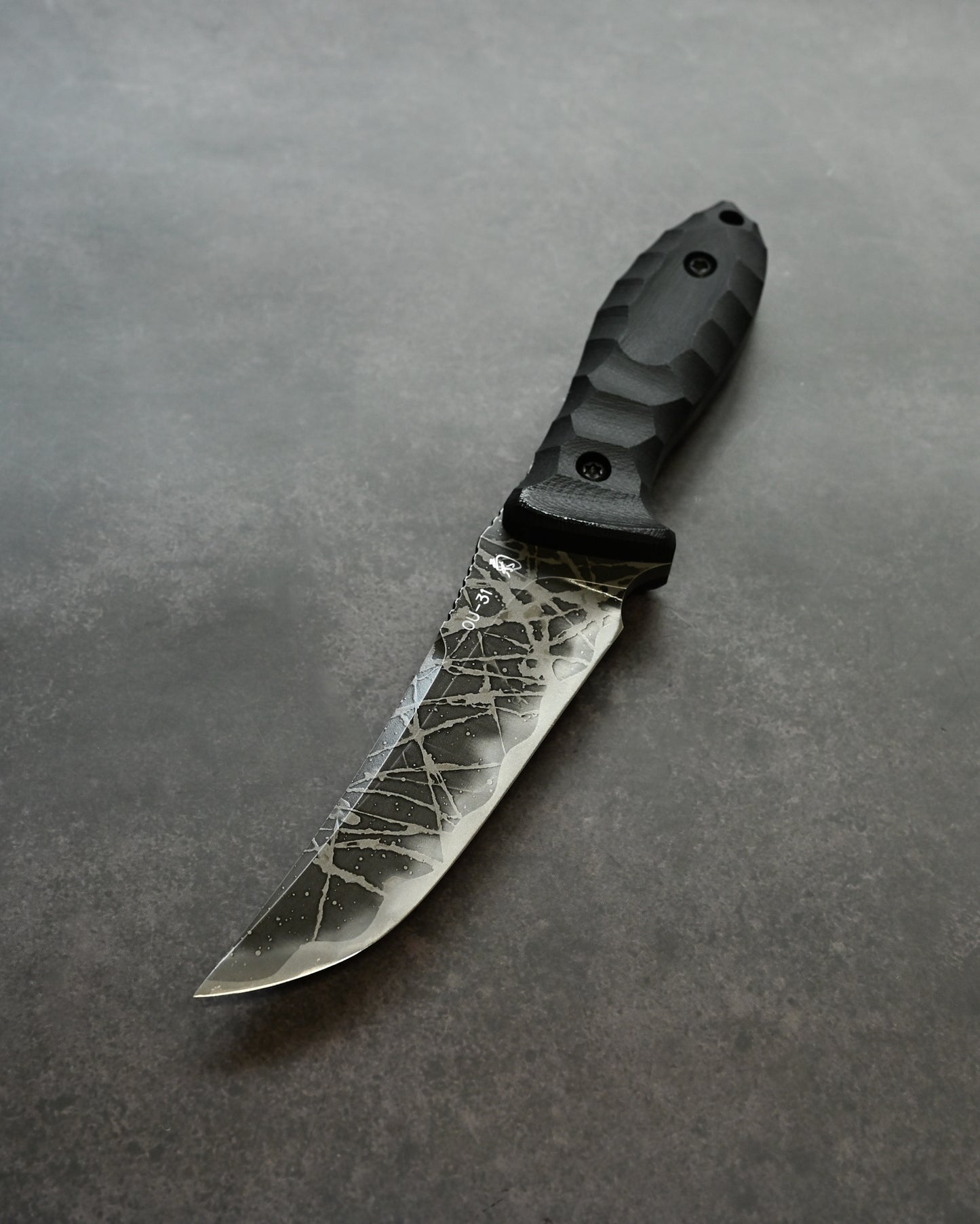 Kikuknives Shizugatake | OU-31 Steel × G-10 Black Handle | Kiku Matsuda Custom Knife