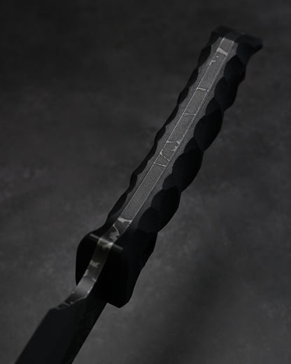 KIKUKNIVES HIEI W Rare Ginza Exhibition Edition – OU-31 Steel, Black G10 Handle, Personally Signed