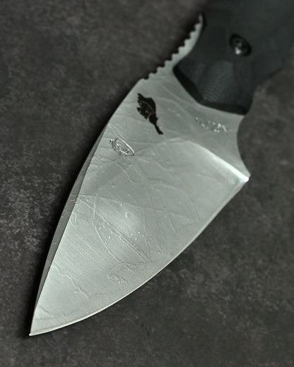 極稀少｜琵琶湖特別モデル｜松田菊男「湖風」｜14C28N アウトドア直刀｜G10ハンドル