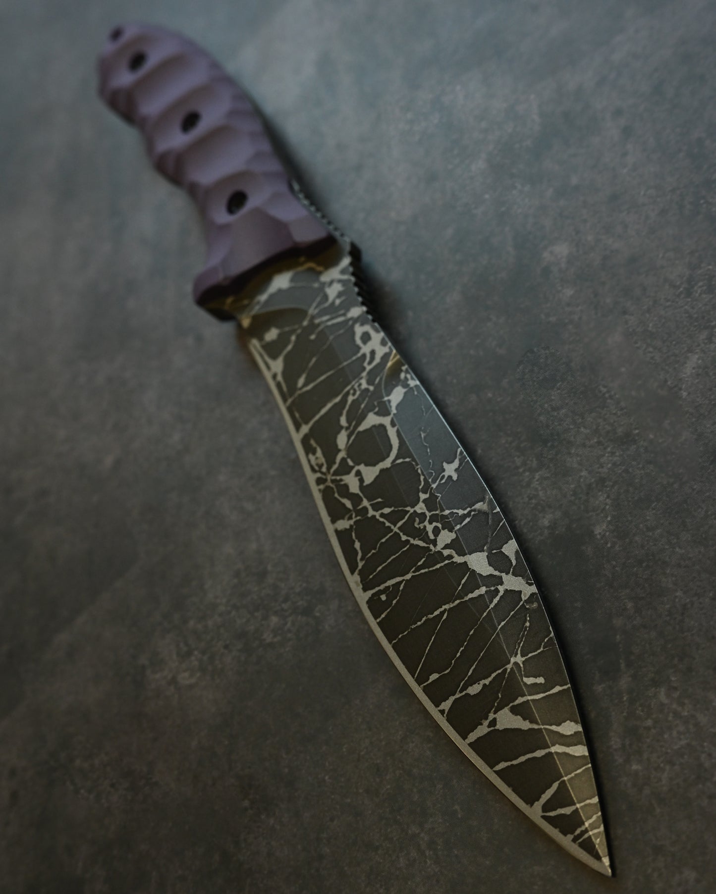 極稀少｜琵琶湖展会版｜松田昌之（松田菊男の二代目）「紫電 Shiden」｜OU-31 極厚アウトドア直刀｜G10ハンドル