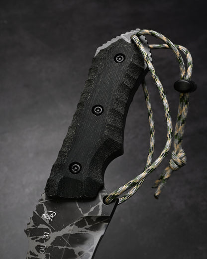 極めて希少 Kiku Knives 松田菊男 雷神 極厚刃カスタムアウトドアナイフ OU-31ブレード