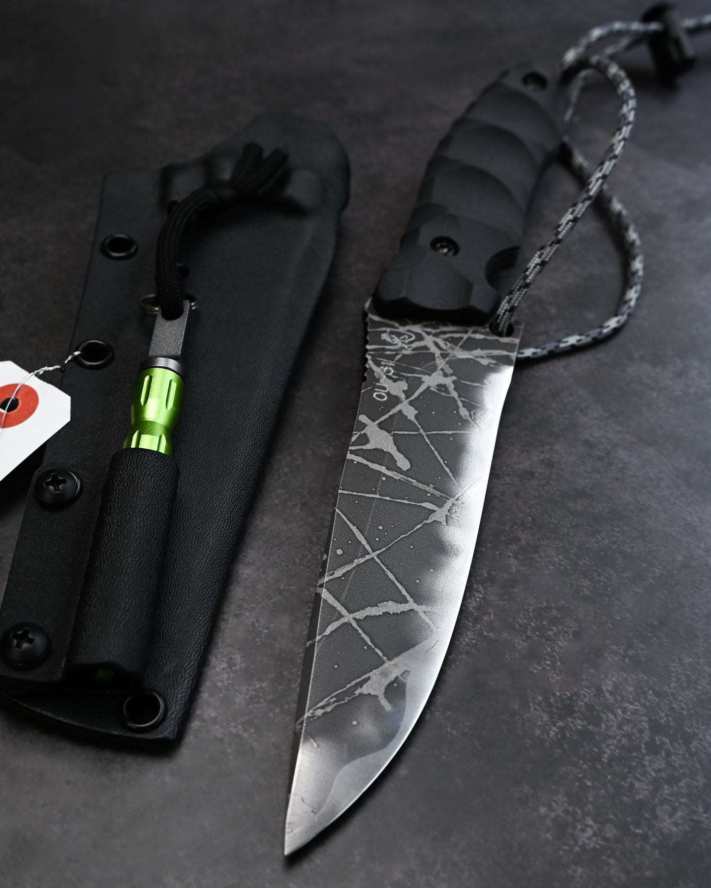 KIKUKNIVES AOKITAKAZE Rare Ginza Exhibition Edition – OU-31 Steel, Black G10 Handle, Personally Signed