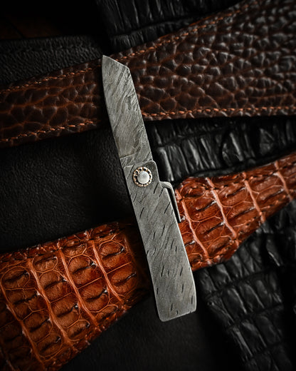Masayuki Tashiro S712 Forged Dragon Scale Damascus Higonokami EDC Custom Folding Knife