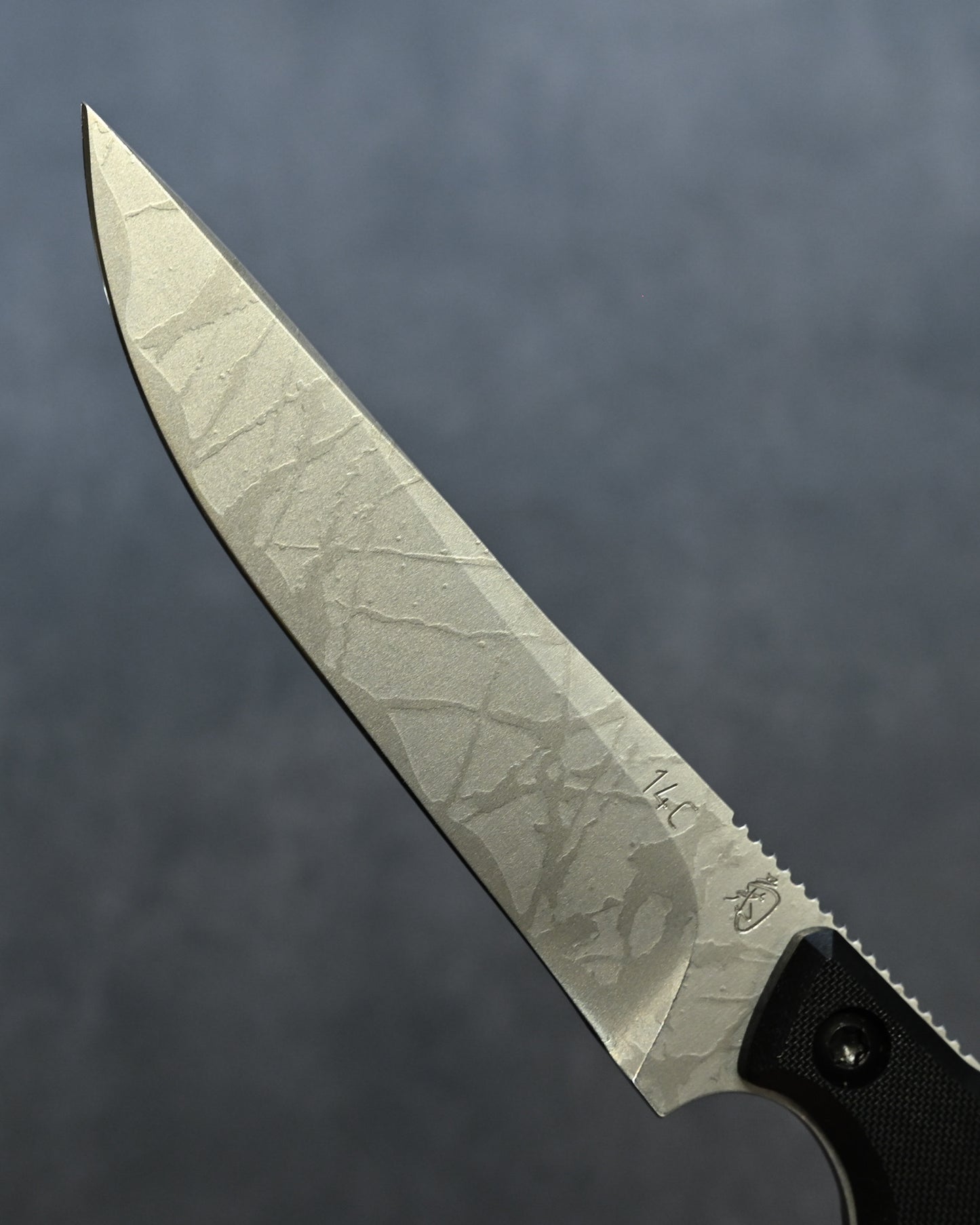 極稀少｜琵琶湖展会版｜松田菊男「霧月（Mugetsu）」｜14C28N 超軽量アウトドア直刀｜G10ハンドル
