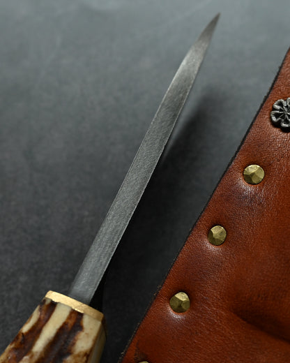 Wtopia Hunting Knife (Semi Skinner) – K990 Hamon Handmade Knife, Made in Japan