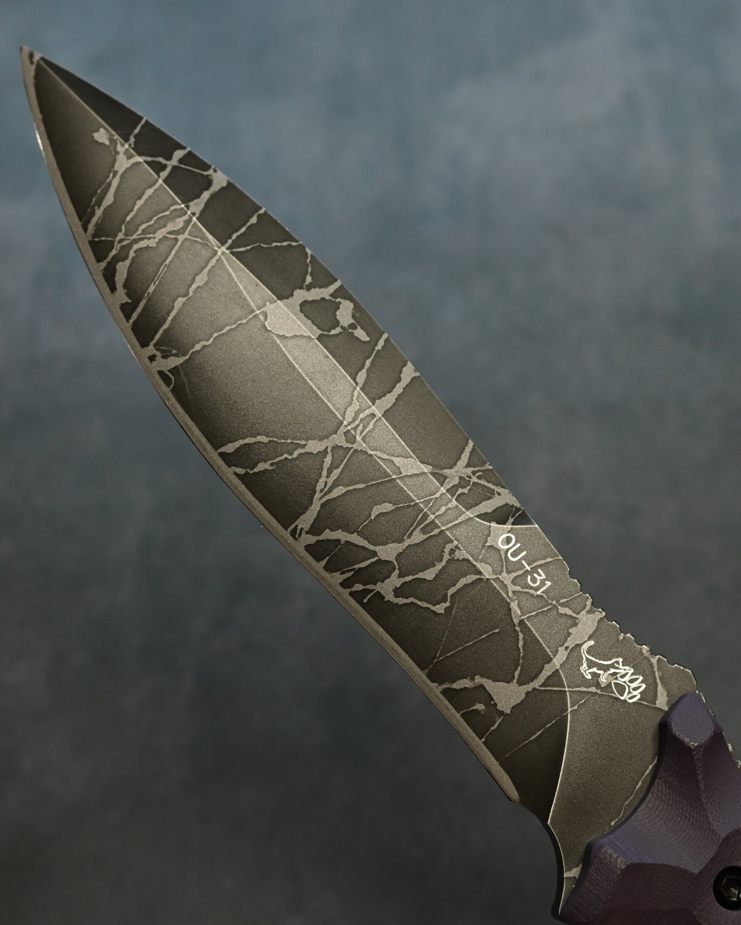 極稀少｜琵琶湖展会版｜松田昌之（松田菊男の二代目）「紫電 Shiden」｜OU-31 極厚アウトドア直刀｜G10ハンドル