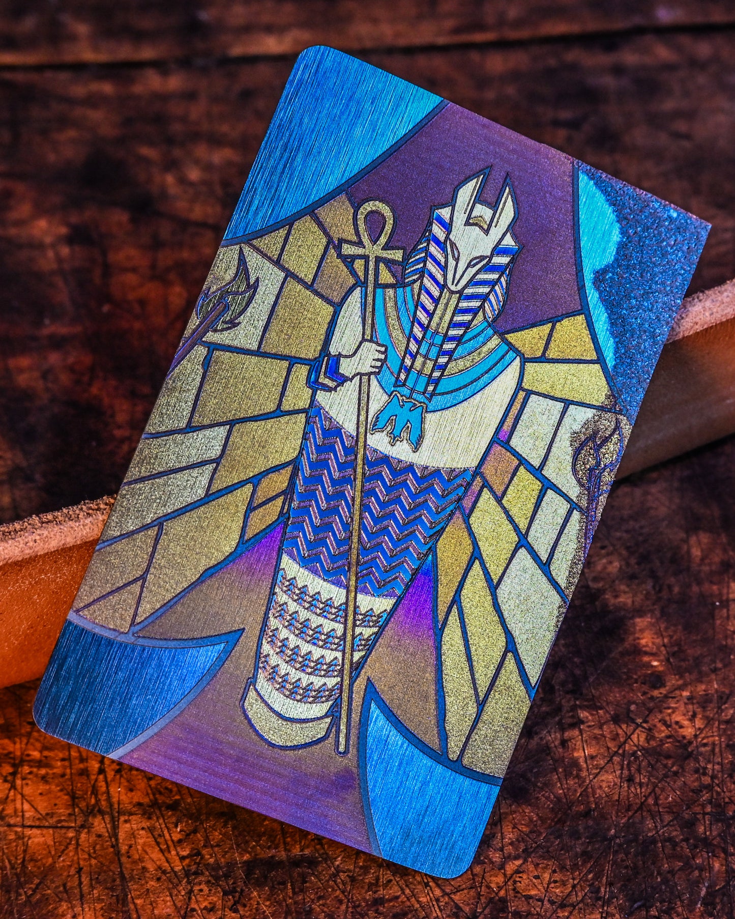 Mummert Knives Ancient Egyptian-Themed Titanium Card Knife Set – A Symbol of Justice and Protection