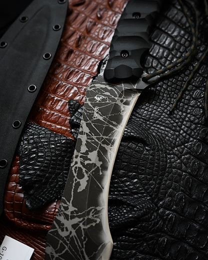 Kiku Matsuda Kikuknives Soryu (Blue Dragon) Ginza Exhibition Edition | Popular Masterpiece Hand-Signed OU-31 Steel Custom Sheath Ultra-Rare Collectible