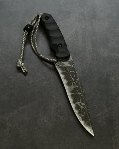 Kiku Knives King Fisher II by Kiku Matsuda｜OU-31 Tool Steel Outdoor Camping Fixed Blade｜Black G10 Handle｜Handmade in Japan