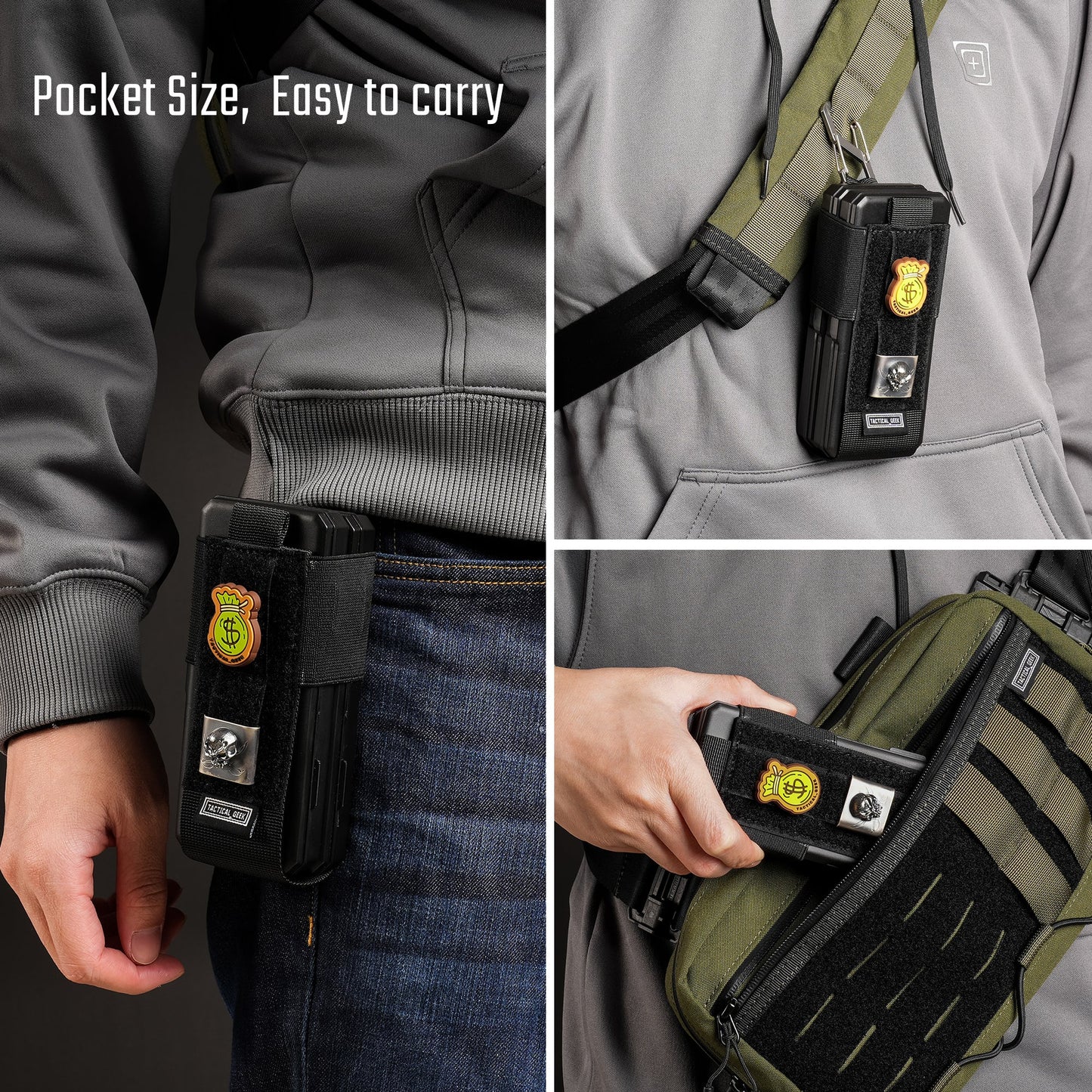 Tactical_Geek EXT6 Modular Storage and Organizing System, Velcro EDC Tool Holder / Power Bank Holder