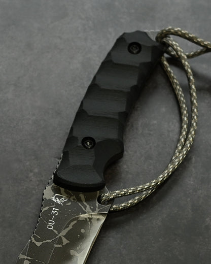 Kiku Knives King Fisher II by Kiku Matsuda｜OU-31 Tool Steel Outdoor Camping Fixed Blade｜Black G10 Handle｜Handmade in Japan